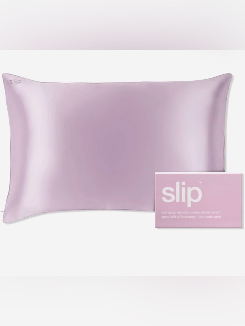 slip silk pillowcase in soft  pink